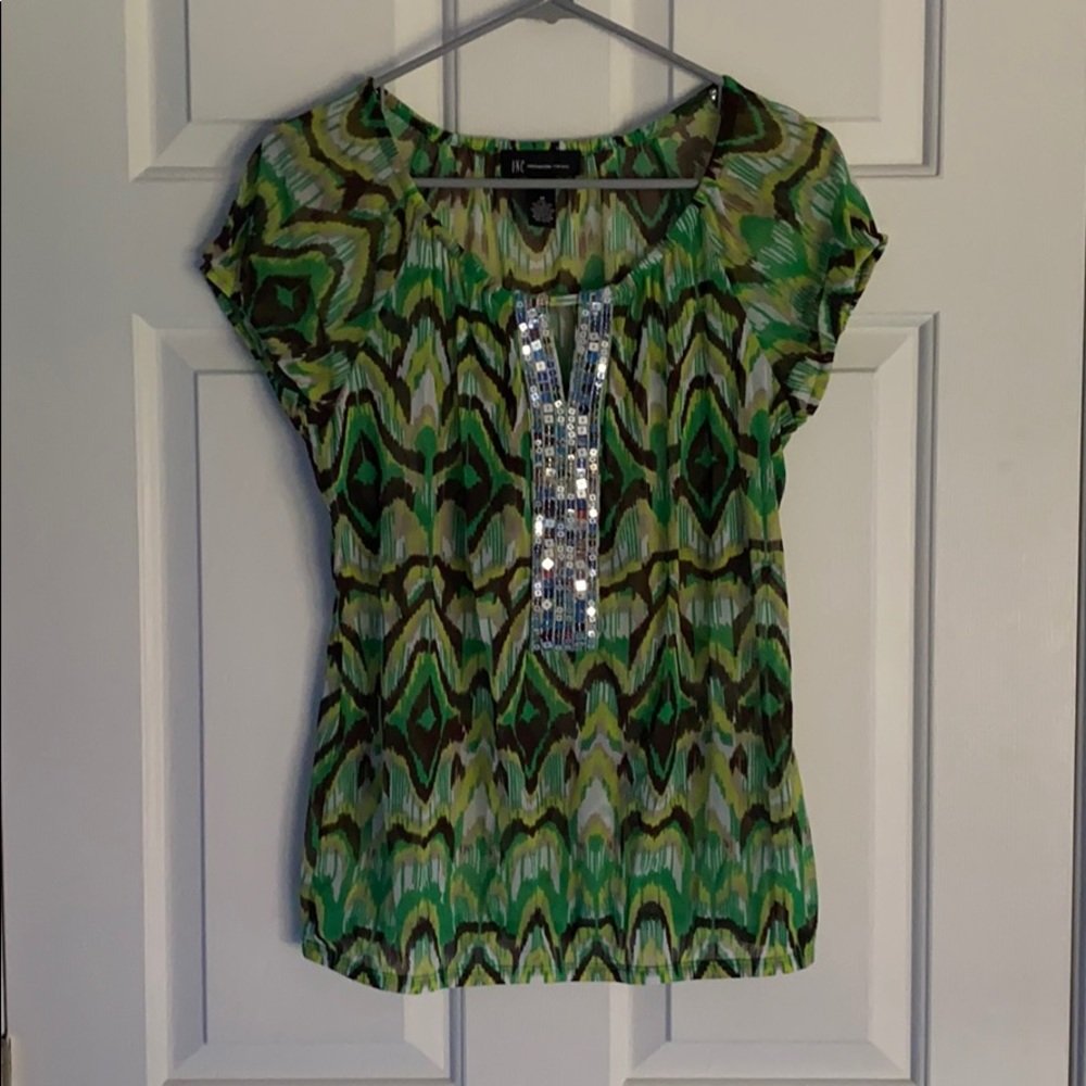 INC Sheer Blouse Size Medium